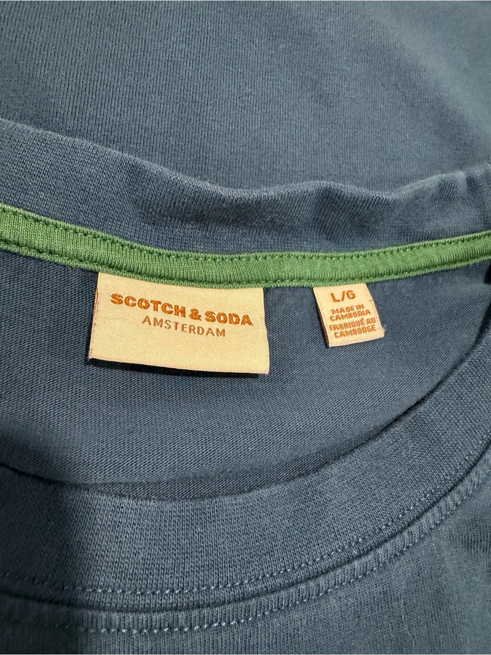 Scotch & Soda Navy Blue 'LONDON' Short Sleeve Graphic Tee T-Shirt 100% Cotton - Picture 6 of 8